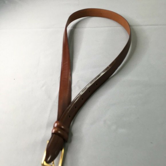 Cole Haan Belt Mens 40/100 Leather Hand Antiqued Brush Off # - Picture 3 of 9